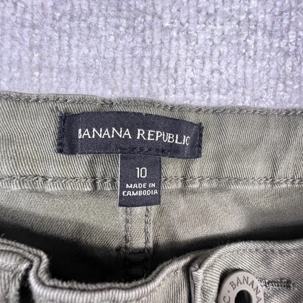 Banana Republic Womens‎ Olive Green Skinny Utility Pants High Rise Chino Size 10